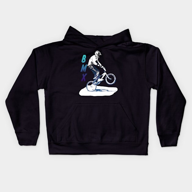 bmx Kids Hoodie by rickylabellevie